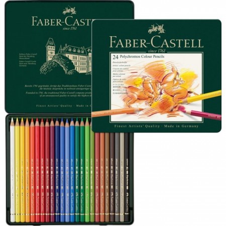 24-pieces Polychromos Colour Pencil Tin